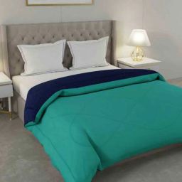 Blue Cotton Solid 250 GSM Double Bed Comforter by Jaipur Fabric-picture-43