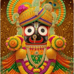 18 inch Beautiful Jagannath Wall Sticker For Home, Office Poster 12x18 Inch Self Adhesive Sticker-image-13