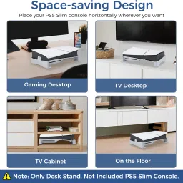 ZITRONIX Desk Stand for PS5 Slim Console, Horizontal Stand for PS5 Slim ConsoleGaming Accessory Kit image 2