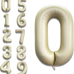 Solid Birthday/Anniversary Party Decoration Foil Plain 0 Number 32" Helium Supported Letter Balloon-image-5