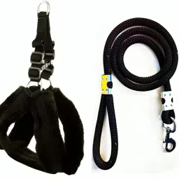 Dog Fur Harness with Leash Rope, Adjustable Pet Harness, Chest: 24-33 inch Dog Harness & Leash-image-60