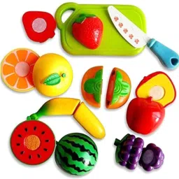 Realistic Sliceable Fruits Cutting Play Toy Set with Velcro, Multi Color-image-20