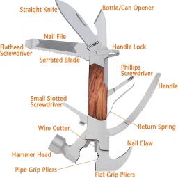 Leosportz 14 in 1 pocket Army swiss knife Stainless Steel your pocket friendly Survival Knife-17