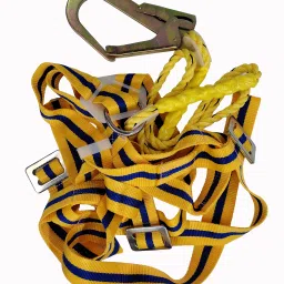 Heavy Duty Safety Belt with Auto Scaffold Hook Single Rope Full Body Harness-image-20