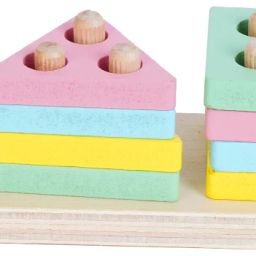 Wooden Geometric Shapes Sorter And Stacking Toy For Kids-image-40