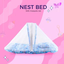 steelbird Polyester Kids Washable Mosquito Net with Zip Closure & Neck Pillow for Mosquito And Insect Protection Mosquito Net image 3