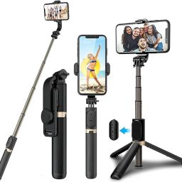 USTINE Bluetooth with Wireless And Extended Tripod Stand Bluetooth Selfie Stick-image-32