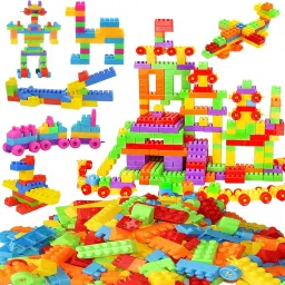 aexoniz toys 200 Pcs Building Blocks Shapes Educational Learning Block Toy (JP6VKCZ) image 4