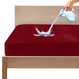 Fitted Single Size Waterproof, Stretchable, Breathable Mattress Cover-23