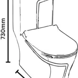 lurexa Premium Quality Shining White Marble Commode With Black Line And Round Flush DOT:07 Western Commode image 3