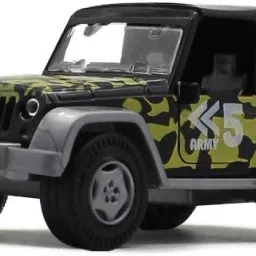 Small size pull back plastic police jeep with openable doors black color-35