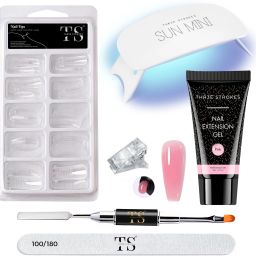 Poly Nail Extension Gel Kit for Builder Gel UV Nail Art Set-12