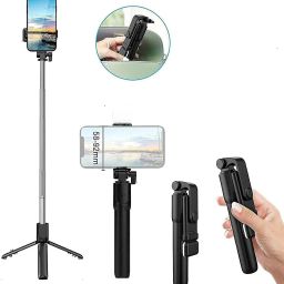 NKL Perfect Strong Selfie Stick Design with Light, Multi Purpose Use Bluetooth Remote_22 Bluetooth Selfie Stick-image-80