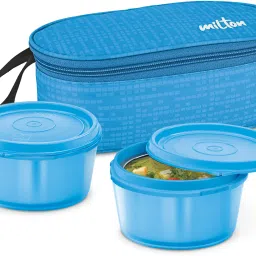 Graze Tiffin(2 X 320ml Inner Steel Microwaveable Container)With Insulated Jacket 2 Containers Lunch Box-6