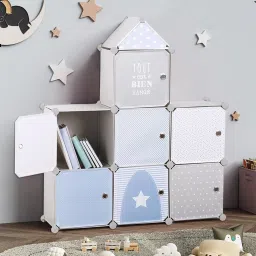 7 Door 7Shelf Plastic Carbon Steel,Bedroom/KidsRoom/Storageroom/KidsRoom/Storage PP Collapsible Wardrobe-image-51