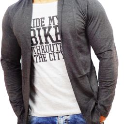 Men Full Sleeve Grey Shrug-image-61