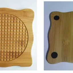 calldrishe Bamboo Wooden Trivet For Dinning Table Wooden Trivet image 4