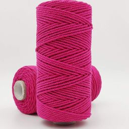 3 Ply Twisted 2MM Macrame Cotton Cord Dori 50 Meter Thread Orange Mix .-image-3