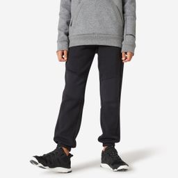 Kids' Unisex Durable Straight-Cut Warm Jogging Bottoms 900 - Black-image-11