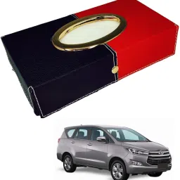 Chrom-Black-Red Tisue Box Leatherete-419 Vehicle Tissue Dispenser-image-74