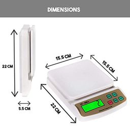 MCP Kitchen Weighing Scale With Tare Function SF 400A with Adaptor 10 kg Digital Multi-Purpose food weight machine for shop home use baking small portable countertop plastic ABS body image 2