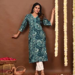 Women Printed Cotton Blend Straight Kurta-image-66