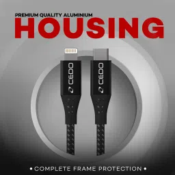 CEDO Lightning Cable 1.2 m 20W PD Fast Charging Type C to Lightning Braided Data Cable image 3
