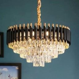 500MM Black Gold Mamra LED Crystal Chandelier Light For Living Room Bedroom Hall Chandelier Ceiling Lamp-image-64