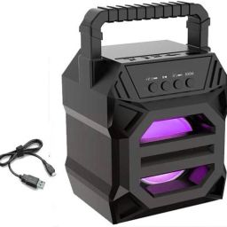 Techobucks Hot Sale X-Bass Led Disco Lights Home Theatre Trolley Speaker with AUX 10 W Bluetooth Home Theatre-38