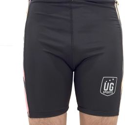 Solid Men Pink, Black Tights-image-3