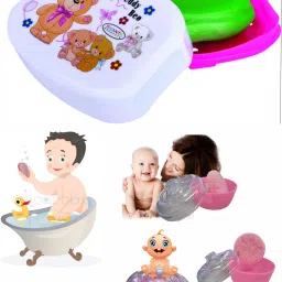 baby Portable Bath soap box with Powder Box 2 in1 Set-1