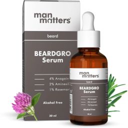 BeardGro Oil-In-Serum | Rosemary, Anagain & Aminexil | Stronger & Thicker Beard Hair Oil-0