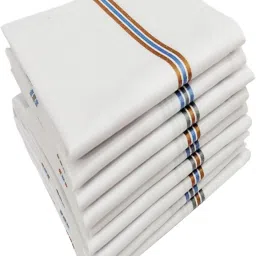StyFun Men's Premium 100% Pure Cotton Handkerchief Hanky Combo Pack of 9 Multicolor ["White"] Handkerchief-image-9