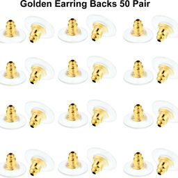 crafts haveli Golden Earring Backs 50 Pair-picture-26