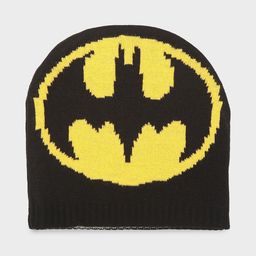 Free Authority Men Black & Yellow Batman Self Design Beanie-image-74
