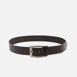 SPYKAR Men Black Leather Belt-image-22