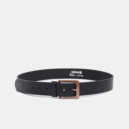 SPYKAR Men Black Leather Belt-image-69