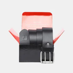 SPYKAR Men Black Leather Belt-image-64