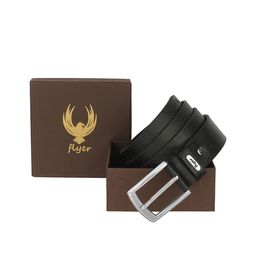 Flyer Men Black Genuine Leather Belt-image-25