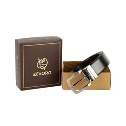 ZEVORA Men Black & Brown Reversible Formal Belt-image-48