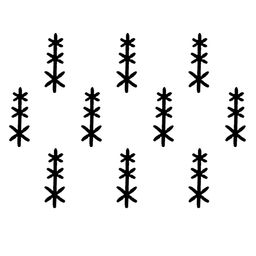 Comet Busters 10 Pcs Reusable Designer Bindis - Black image 2