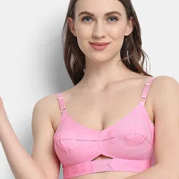 VStar Pink Non Padded Non-Wired Everyday Bra-QUEENUBACK-B-image-78
