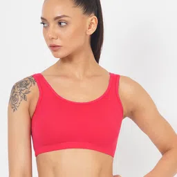 XOXO Design Pink Non-Wired Non Padded All Day Comfort Rapid-Dry Workout Bra-picture-8