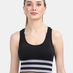 Amour Secret Women Black & Grey Lightly Padded Sports Bra-picture-8