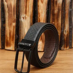 LOUIS STITCH Men Textured Reversible Leather Formal Belt-image-79
