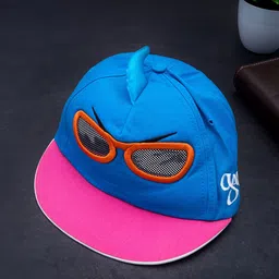 Golden Peacock Men Blue & Pink Colourblocked Snapback Cap-image-17