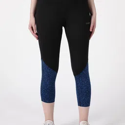STUDIOACTIV Women Black & Blue Printed Sports Capris-image-29
