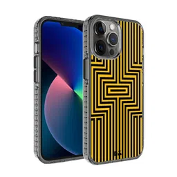 DailyObjects Yellow & Black Maze Ochre Printed iPhone 12 Pro Back Case-26