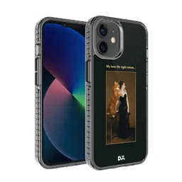 DailyObjects Black Love Life Meow Stride Printed IPhone 12 Back Case-36
