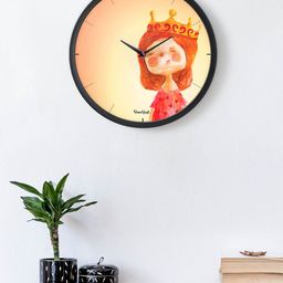 green girgit Pink & Black Printed Analogue Contemporary Wall Clock-35